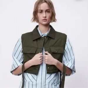 Zara Olive Green Vest